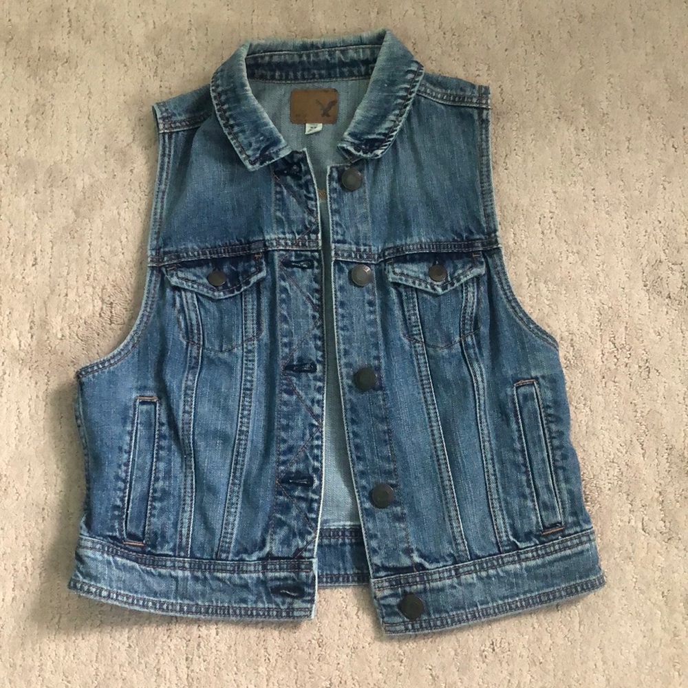 American Eagle Denim Vest